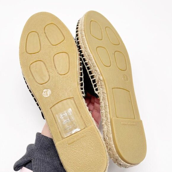 AQUATALIA Blair Espadrille Embroidered Black Flat - Picture 7 of 10